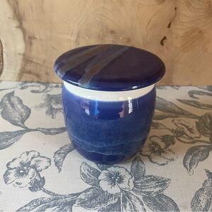 Handmade Ceramic French Butter Bell Blue Studio Made Pottery